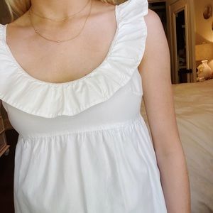 Loeffler Randall White Ruffle Blouse